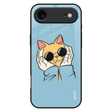 Adorable Cute Kitty iPhone 17 Air Glass Back Cover Online