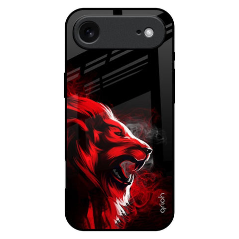 Red Angry Lion iPhone 17 Air Glass Back Cover Online
