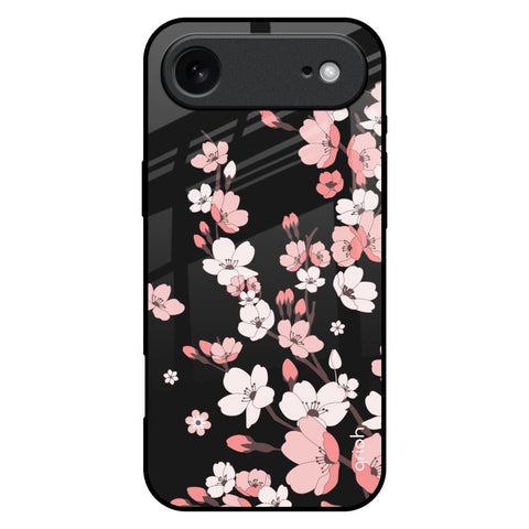 Black Cherry Blossom iPhone 17 Air Glass Back Cover Online