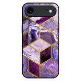 Purple Rhombus Marble iPhone 17 Air Glass Back Cover Online
