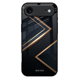 Sleek Golden & Navy iPhone 17 Air Glass Back Cover Online