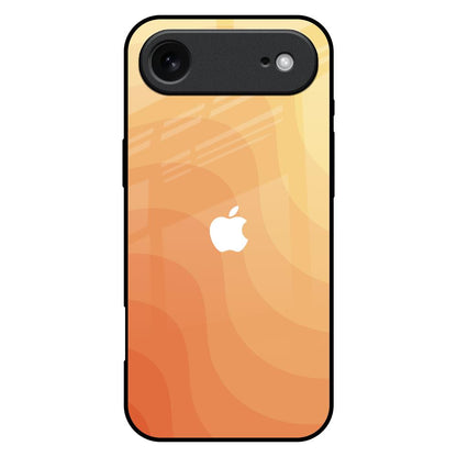 Orange Curve Pattern iPhone 17 Air Glass Back Cover Online