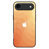 Orange Curve Pattern iPhone 17 Air Glass Back Cover Online