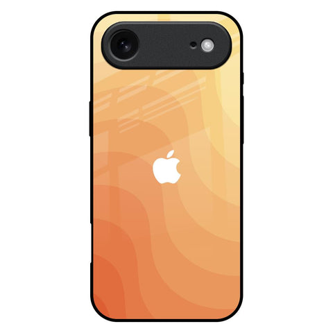 Orange Curve Pattern iPhone 17 Air Glass Back Cover Online