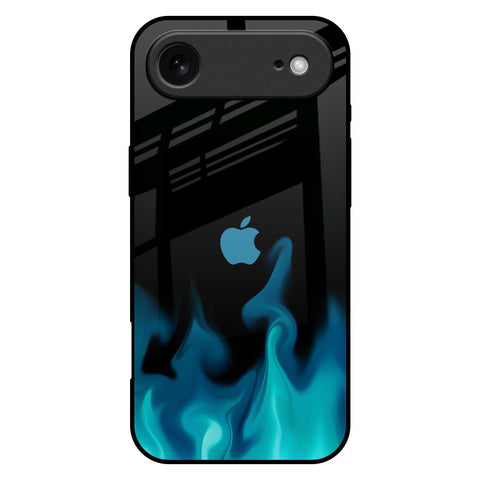 Teal Flames iPhone 17 Air Glass Back Cover Online