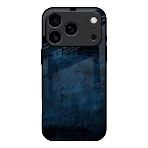 Dark Blue Grunge iPhone 17 Pro Glass Back Cover Online