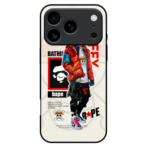 Bape Luffy iPhone 17 Pro Max Glass Back Cover Online