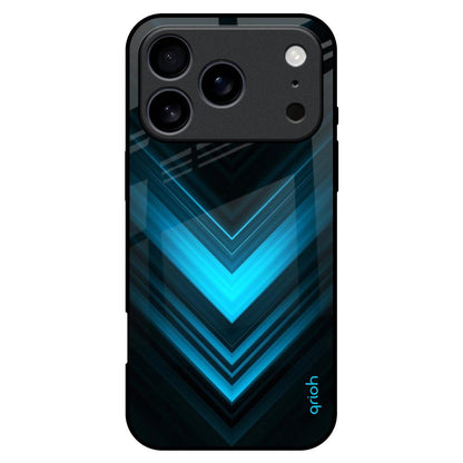 Vertical Blue Arrow iPhone 17 Pro Max Glass Back Cover Online