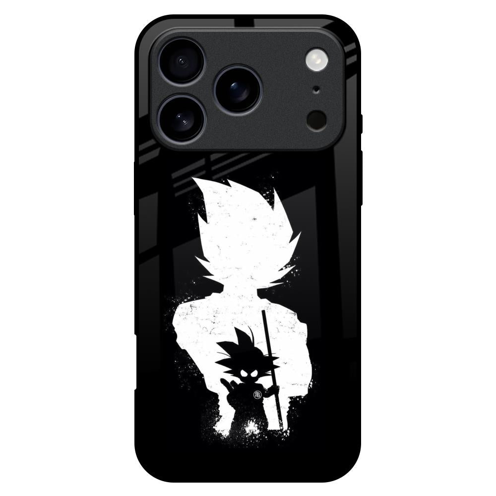 Monochrome Goku iPhone 17 Pro Max Glass Back Cover Online