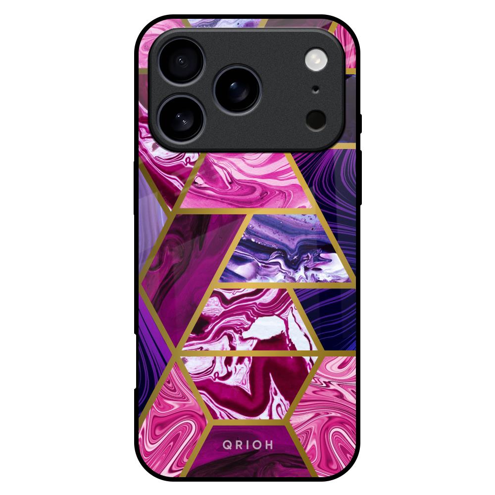Electroplated Geometric Marble iPhone 17 Pro Max Glass Back Cover Online