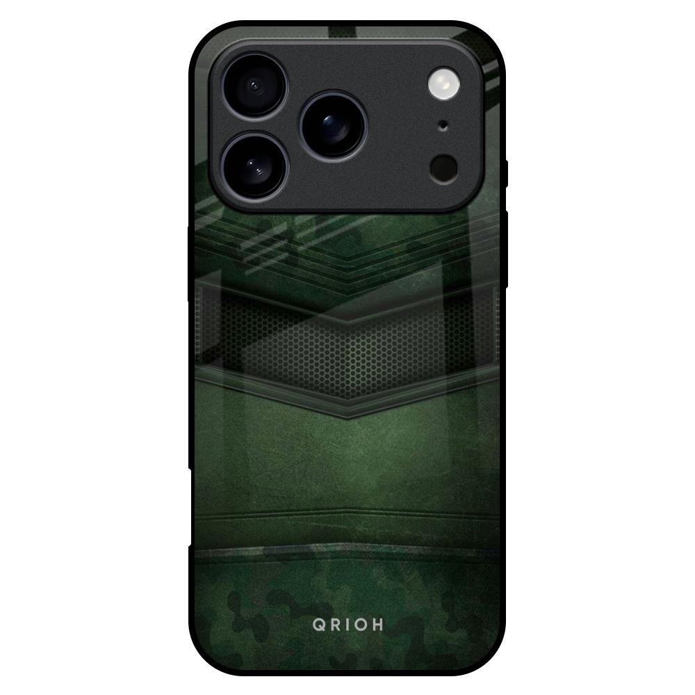 Green Leather iPhone 17 Pro Max Glass Back Cover Online