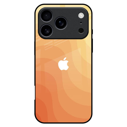 Orange Curve Pattern iPhone 17 Pro Max Glass Back Cover Online