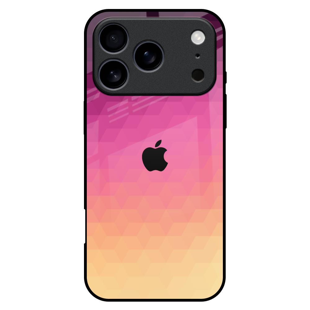 Geometric Pink Diamond iPhone 17 Pro Max Glass Back Cover Online