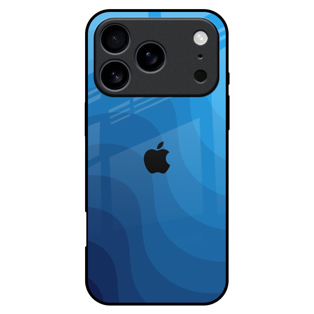 Blue Wave Abstract iPhone 17 Pro Max Glass Back Cover Online