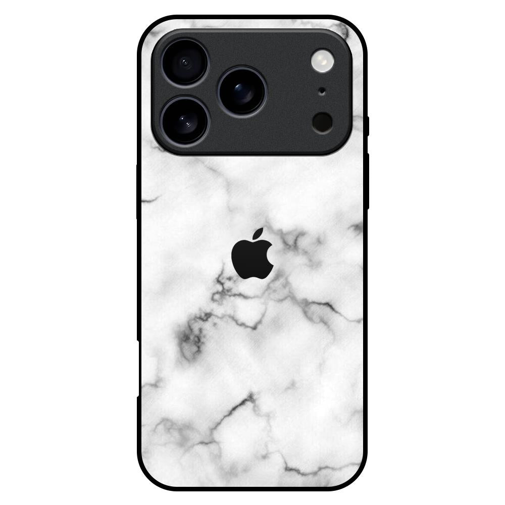 Satin White Marble iPhone 17 Pro Max Glass Back Cover Online