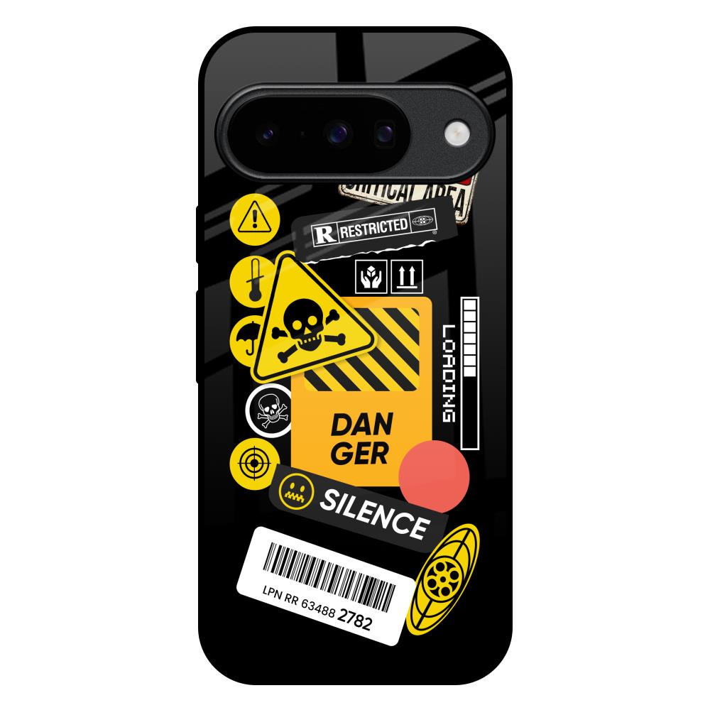 Danger Signs Google Pixel 10 5G Glass Back Cover Online