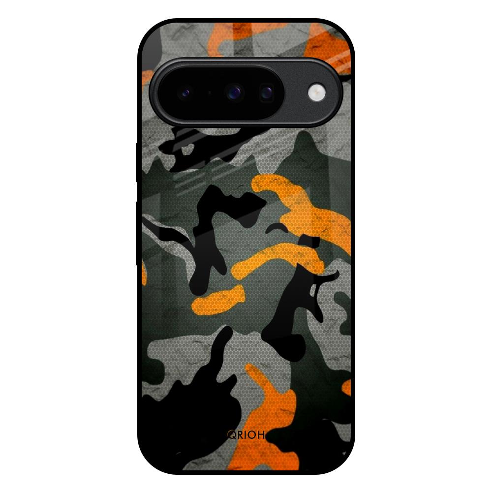 Camouflage Orange Google Pixel 10 5G Glass Back Cover Online