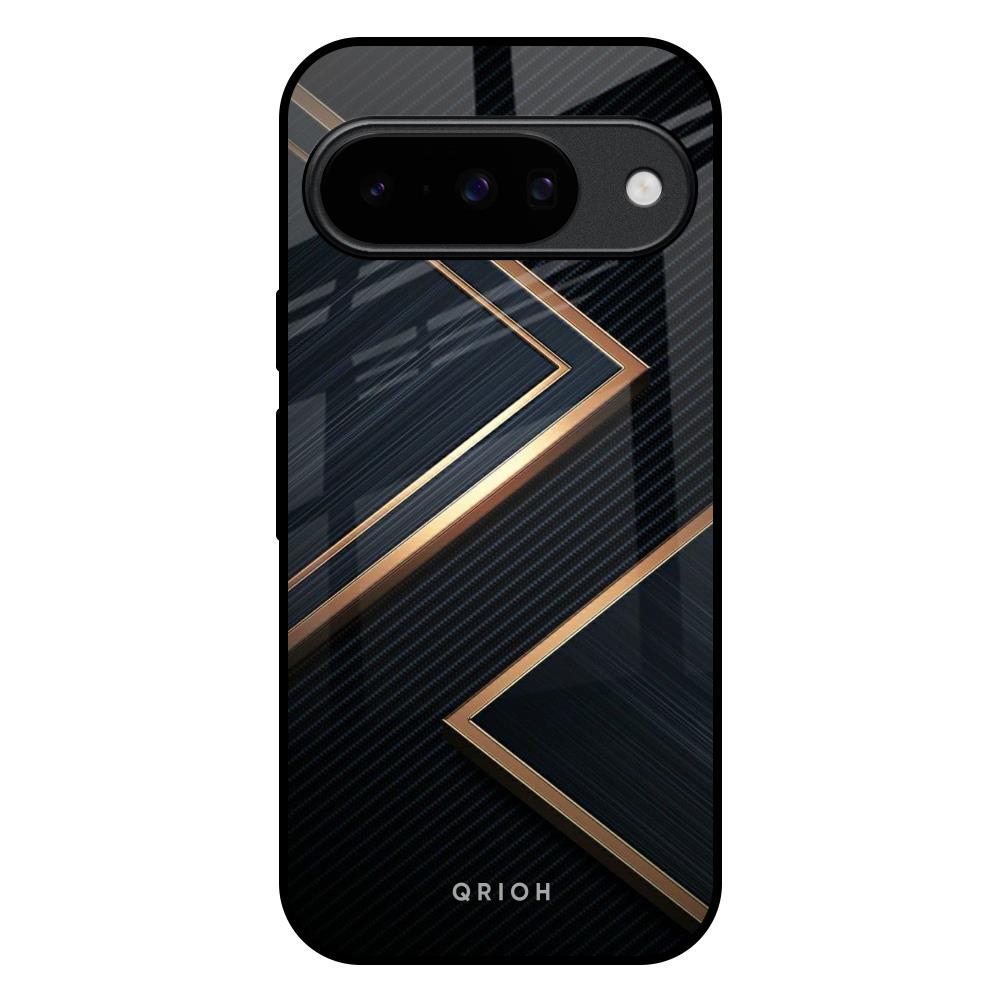 Sleek Golden & Navy Google Pixel 10 5G Glass Back Cover Online