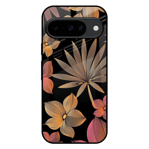 Lines Pattern Flowers Google Pixel 10 5G Glass Back Cover Online
