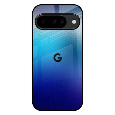 Blue Rhombus Pattern Google Pixel 10 5G Glass Back Cover Online