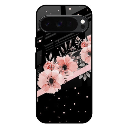 Floral Black Band Google Pixel 10 Pro 5G Glass Back Cover Online