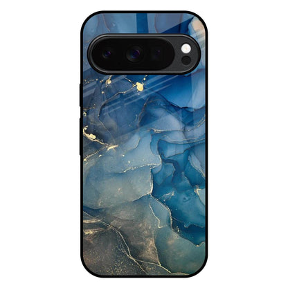 Blue Cool Marble Google Pixel 10 Pro 5G Glass Back Cover Online