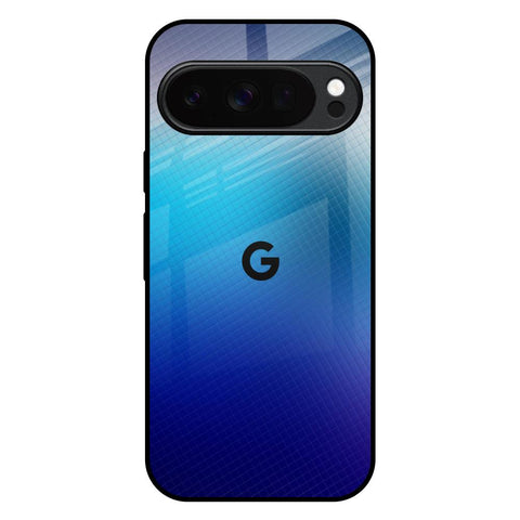 Blue Rhombus Pattern Google Pixel 10 Pro 5G Glass Back Cover Online