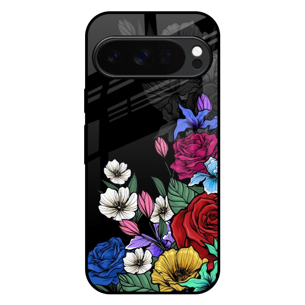 Rose Flower Bunch Art Google Pixel 10 Pro XL 5G Glass Back Cover Online