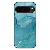 Blue Golden Glitter Google Pixel 10 Pro XL 5G Glass Back Cover Online