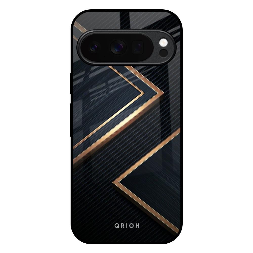 Sleek Golden & Navy Google Pixel 10 Pro XL 5G Glass Back Cover Online