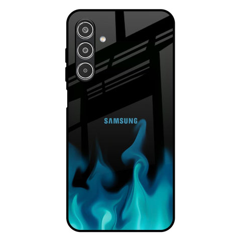 Teal Flames Samsung Galaxy A17 5G Glass Back Cover Online