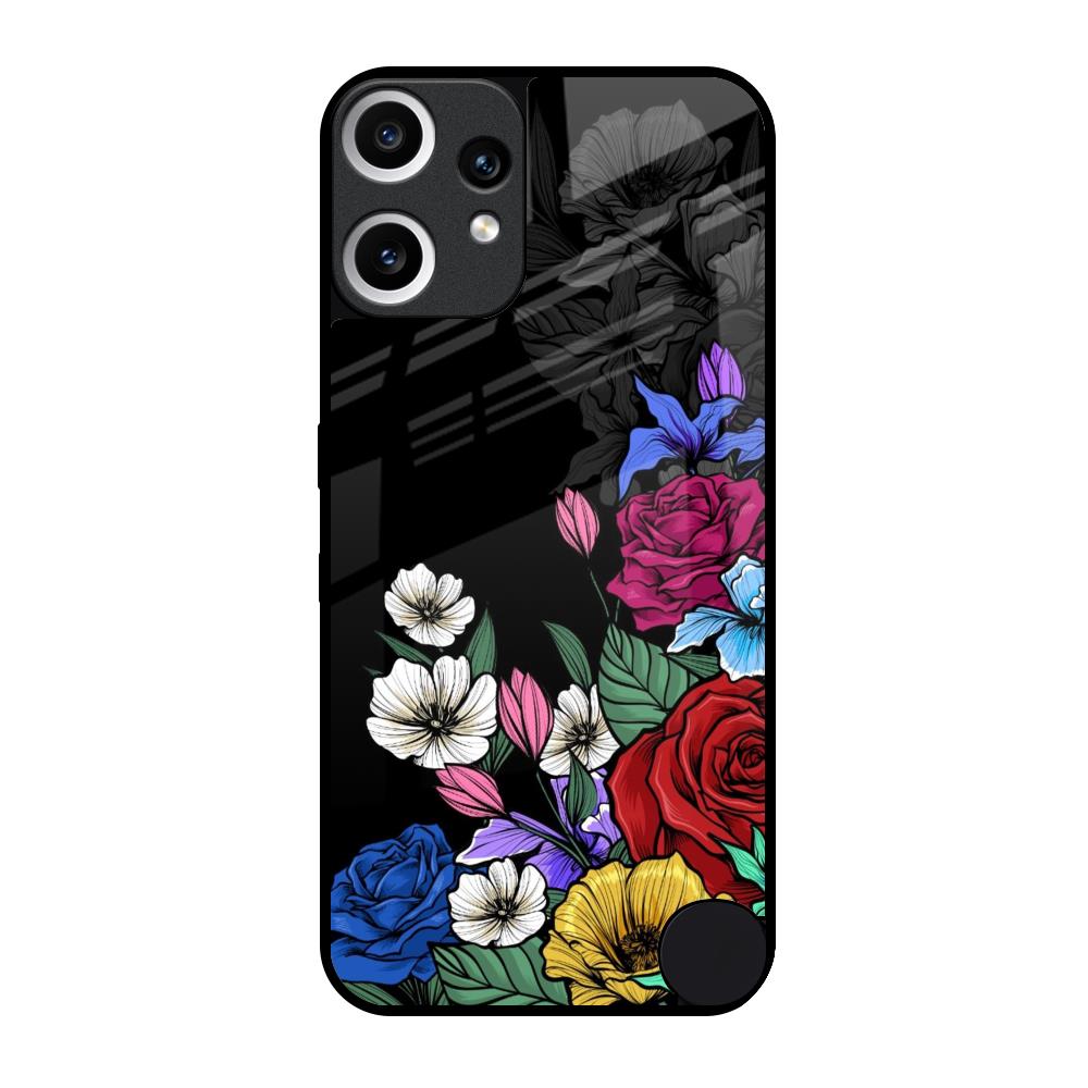 Rose Flower Bunch Art Nothing CMF Phone 2 Pro Glass Back Cover Online