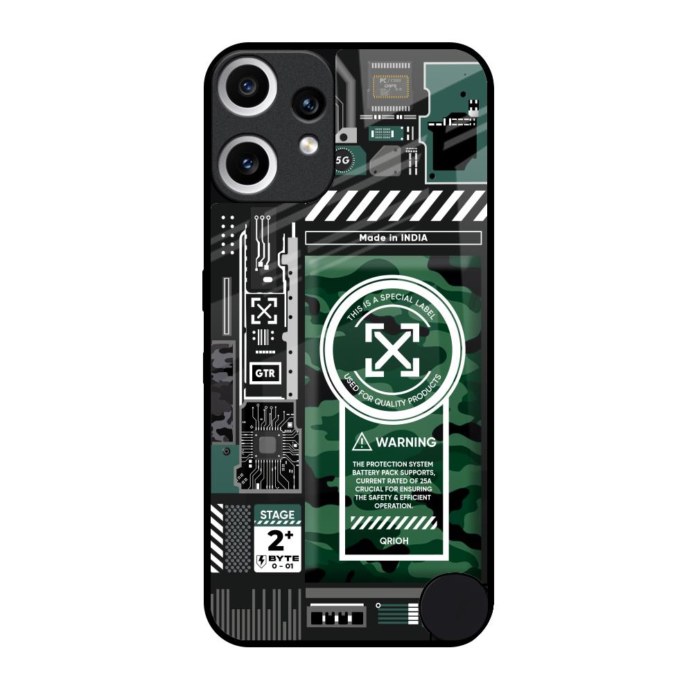 Green Camo Circuit Nothing CMF Phone 2 Pro Glass Back Cover Online