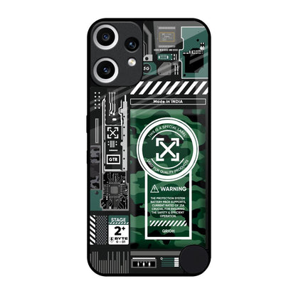 Green Camo Circuit Nothing CMF Phone 2 Pro Glass Back Cover Online