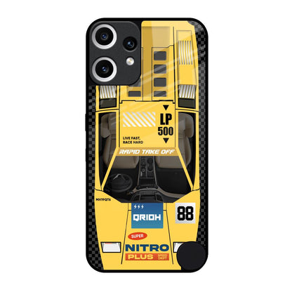 Yellow Racing Car Nothing CMF Phone 2 Pro Glass Back Cover Online