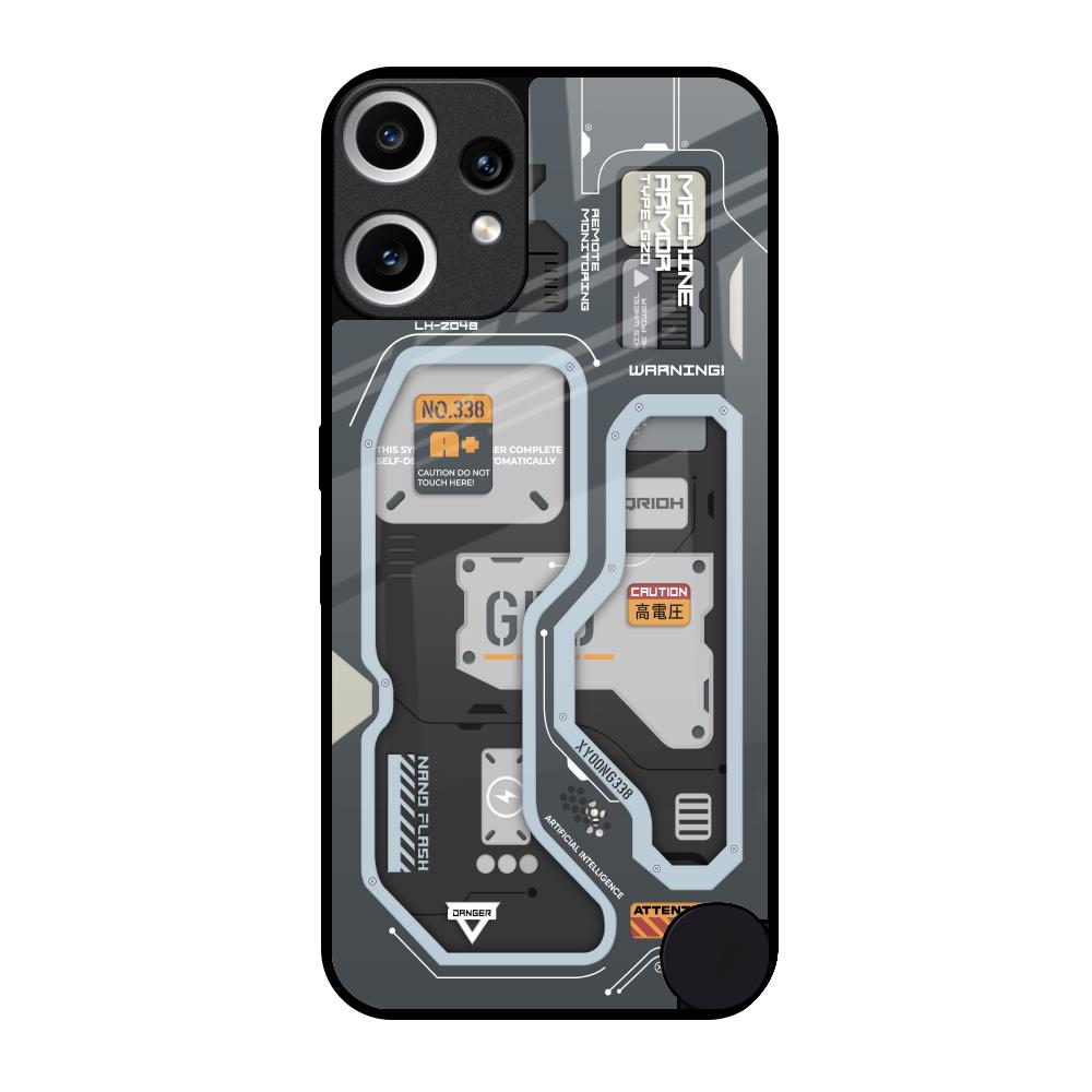 Retro Futuristic Nothing CMF Phone 2 Pro Glass Back Cover Online