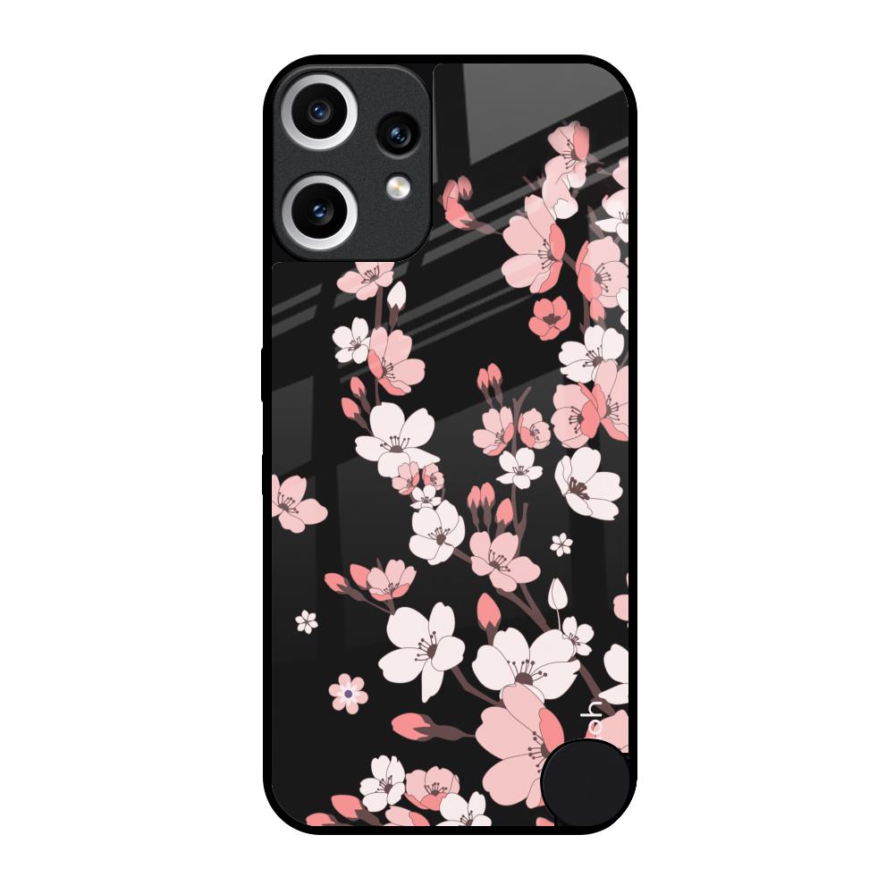 Black Cherry Blossom Nothing CMF Phone 2 Pro Glass Back Cover Online