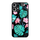 Tropical Leaves & Pink Flowers Nothing CMF Phone 2 Pro Glass Back Cover Online