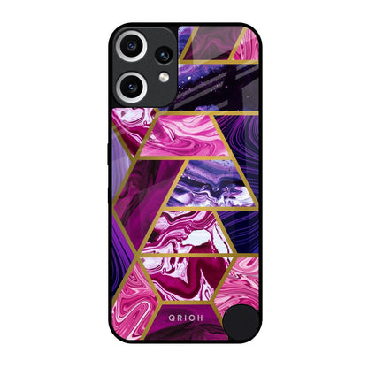 Electroplated Geometric Marble Nothing CMF Phone 2 Pro Glass Back Cover Online