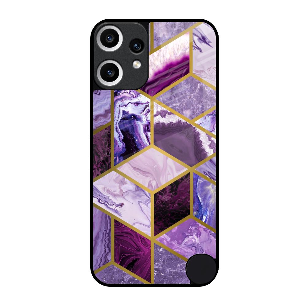 Purple Rhombus Marble Nothing CMF Phone 2 Pro Glass Back Cover Online