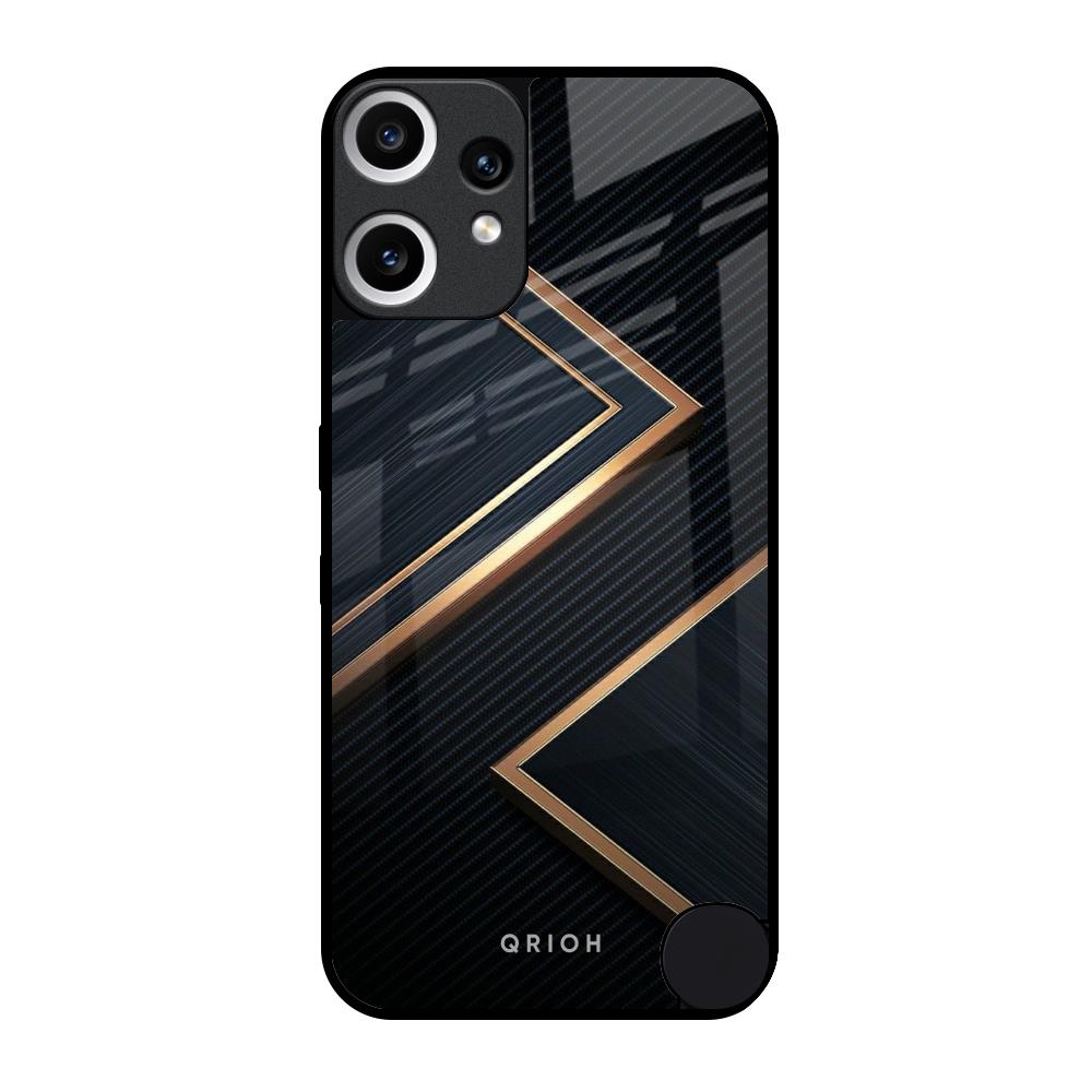 Sleek Golden & Navy Nothing CMF Phone 2 Pro Glass Back Cover Online