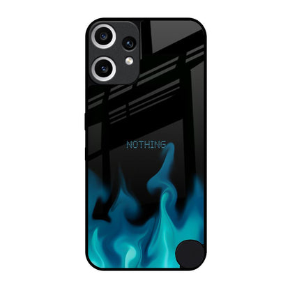Teal Flames Nothing CMF Phone 2 Pro Glass Back Cover Online
