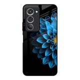Half Blue Flower Redmi 15 5G Glass Back Cover Online