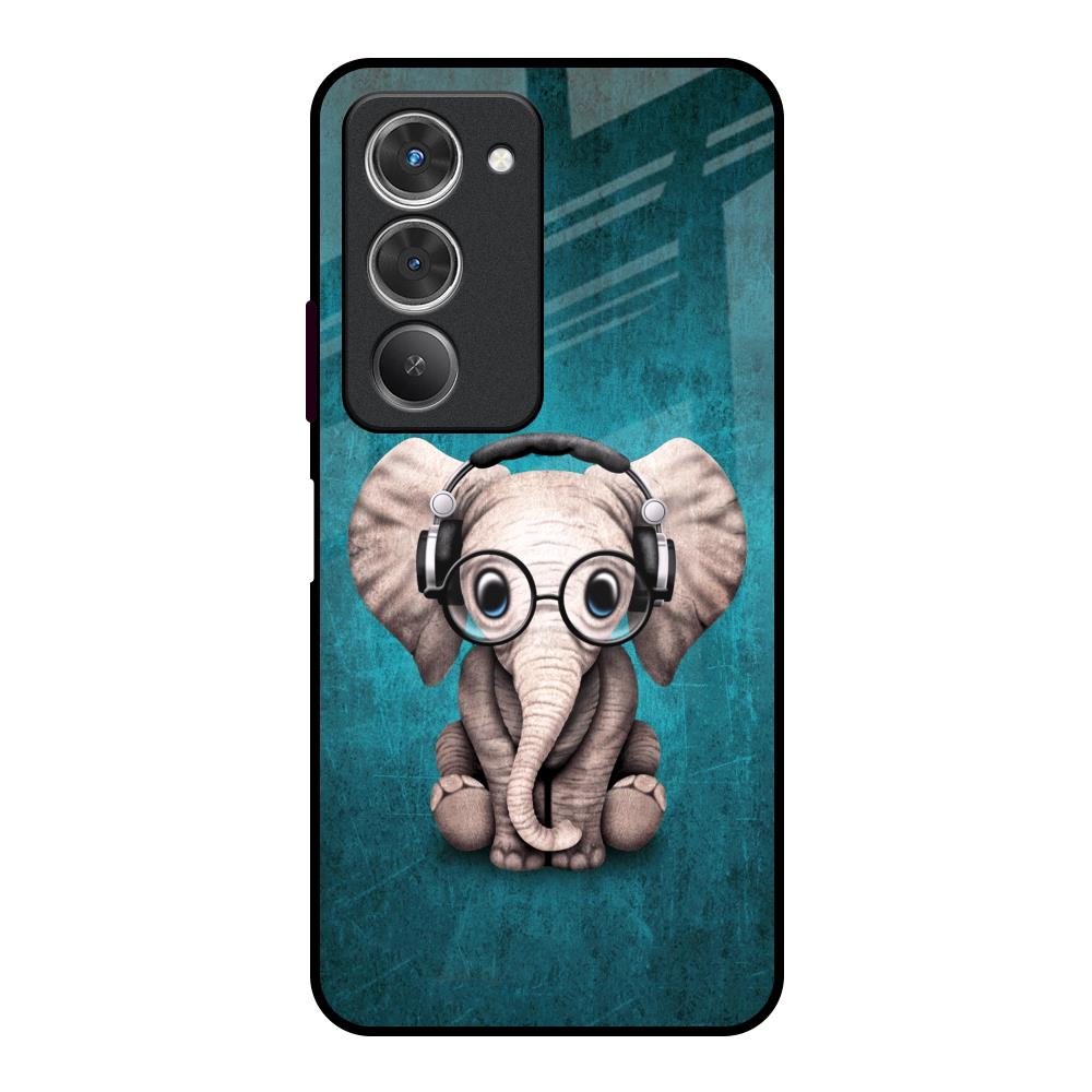 Adorable Baby Elephant Redmi 15 5G Glass Back Cover Online