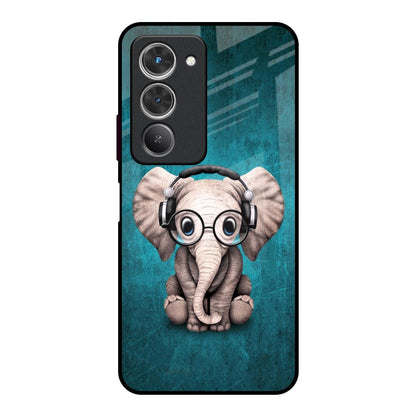 Adorable Baby Elephant Redmi 15 5G Glass Back Cover Online