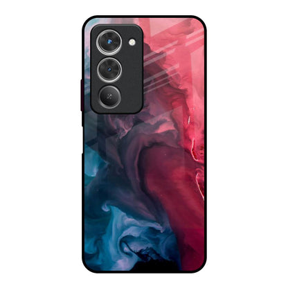 Blue & Red Smoke Redmi 15 5G Glass Back Cover Online