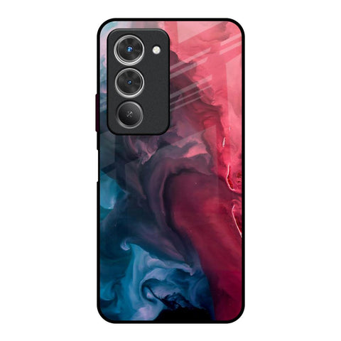 Blue & Red Smoke Redmi 15 5G Glass Back Cover Online