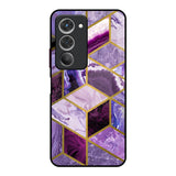 Purple Rhombus Marble Redmi 15 5G Glass Back Cover Online