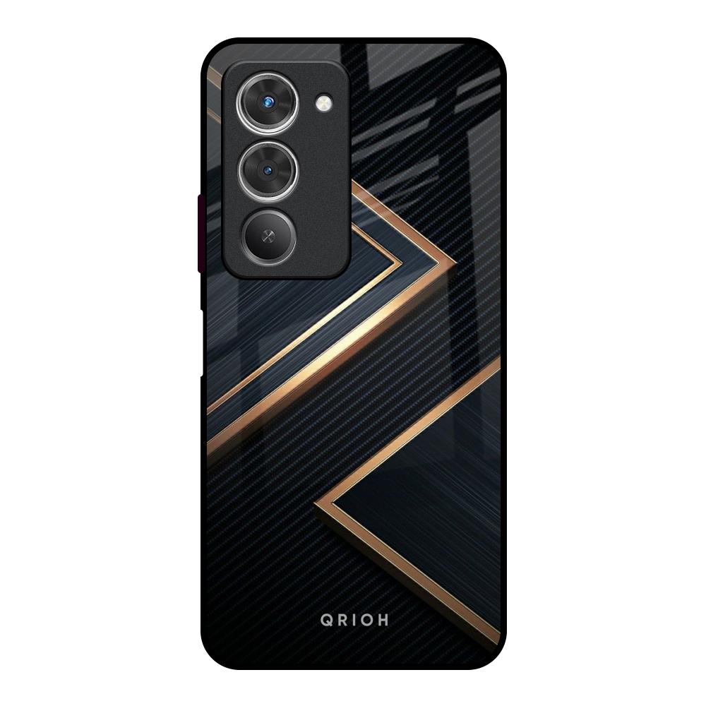 Sleek Golden & Navy Redmi 15 5G Glass Back Cover Online