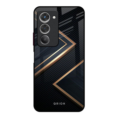 Sleek Golden & Navy Redmi 15 5G Glass Back Cover Online